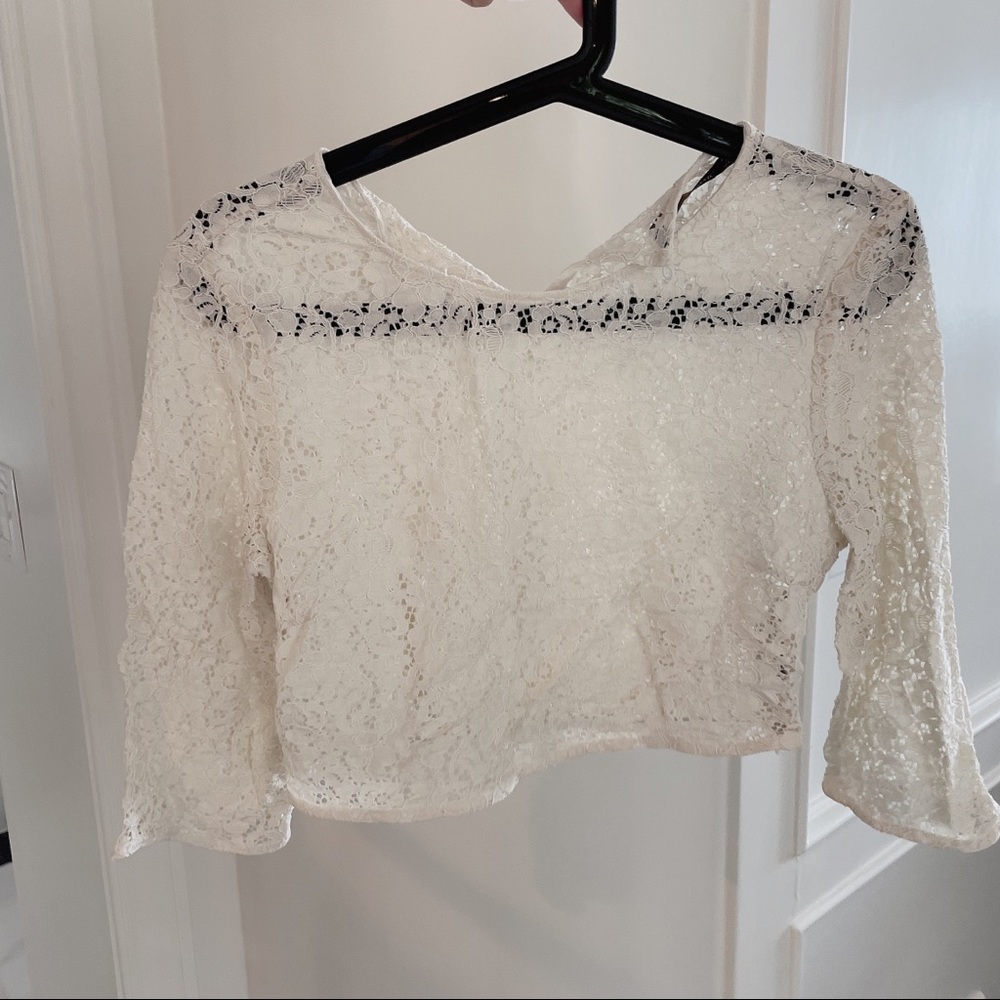 Zara basic lace top